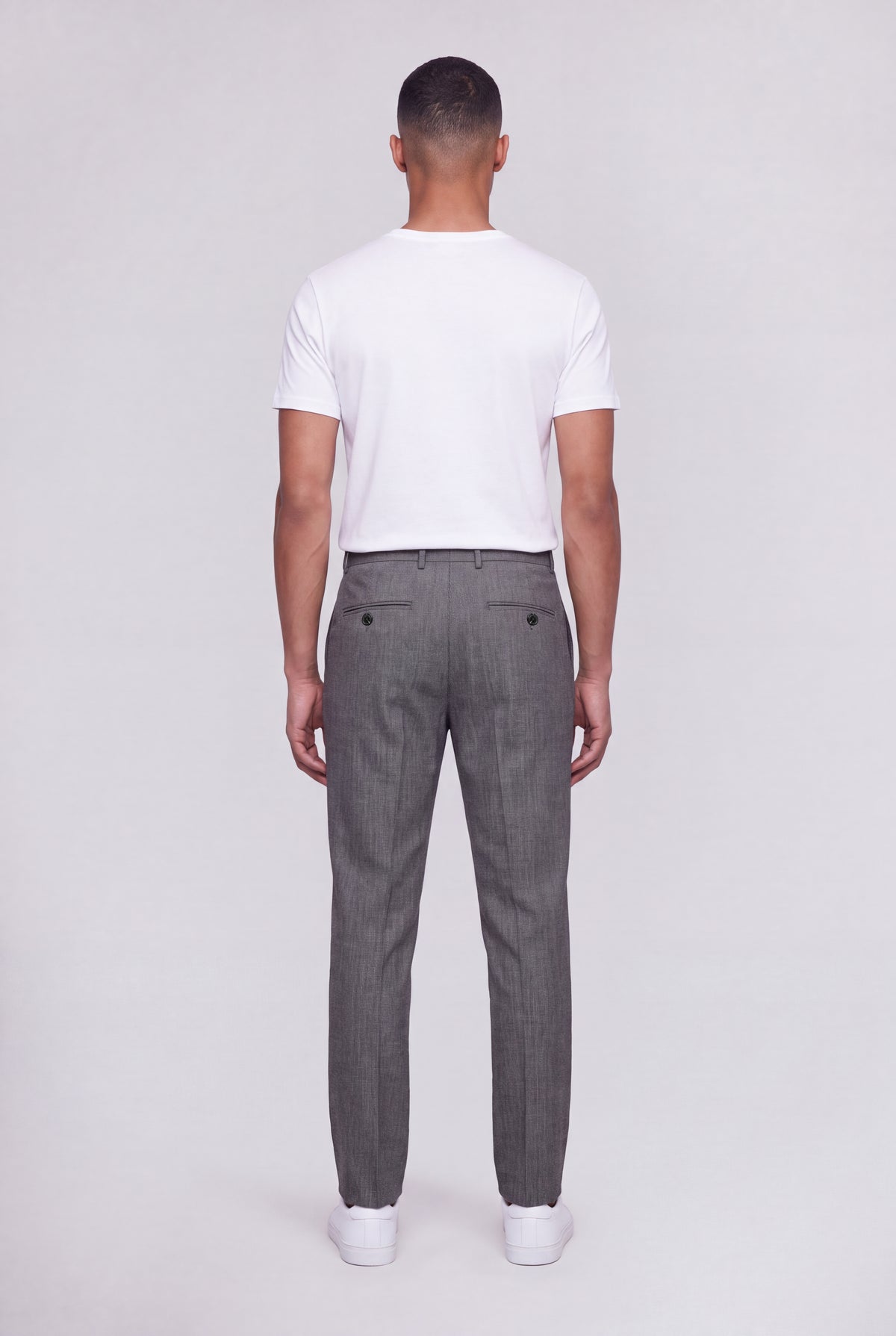 Pantalon ville P-CONRAD GRIS CHINE - Teddy Smith