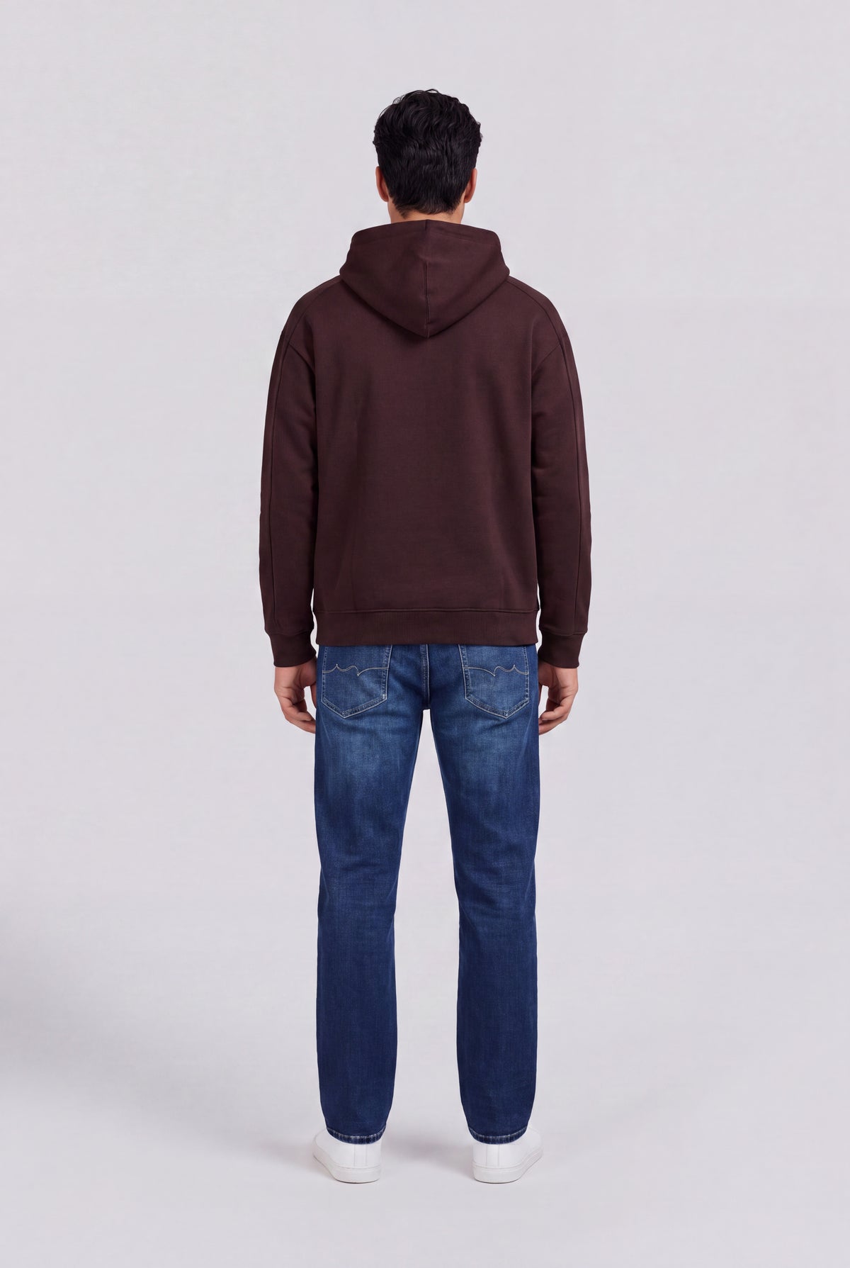 Sweat ample S-ADRIEN HOODY MARRON PRUNE - Teddy Smith