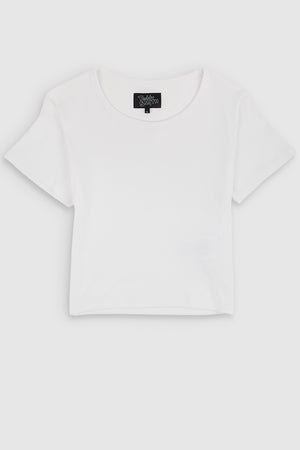 T-shirt col rond manches courtes T-REMA MC RIB BLANC