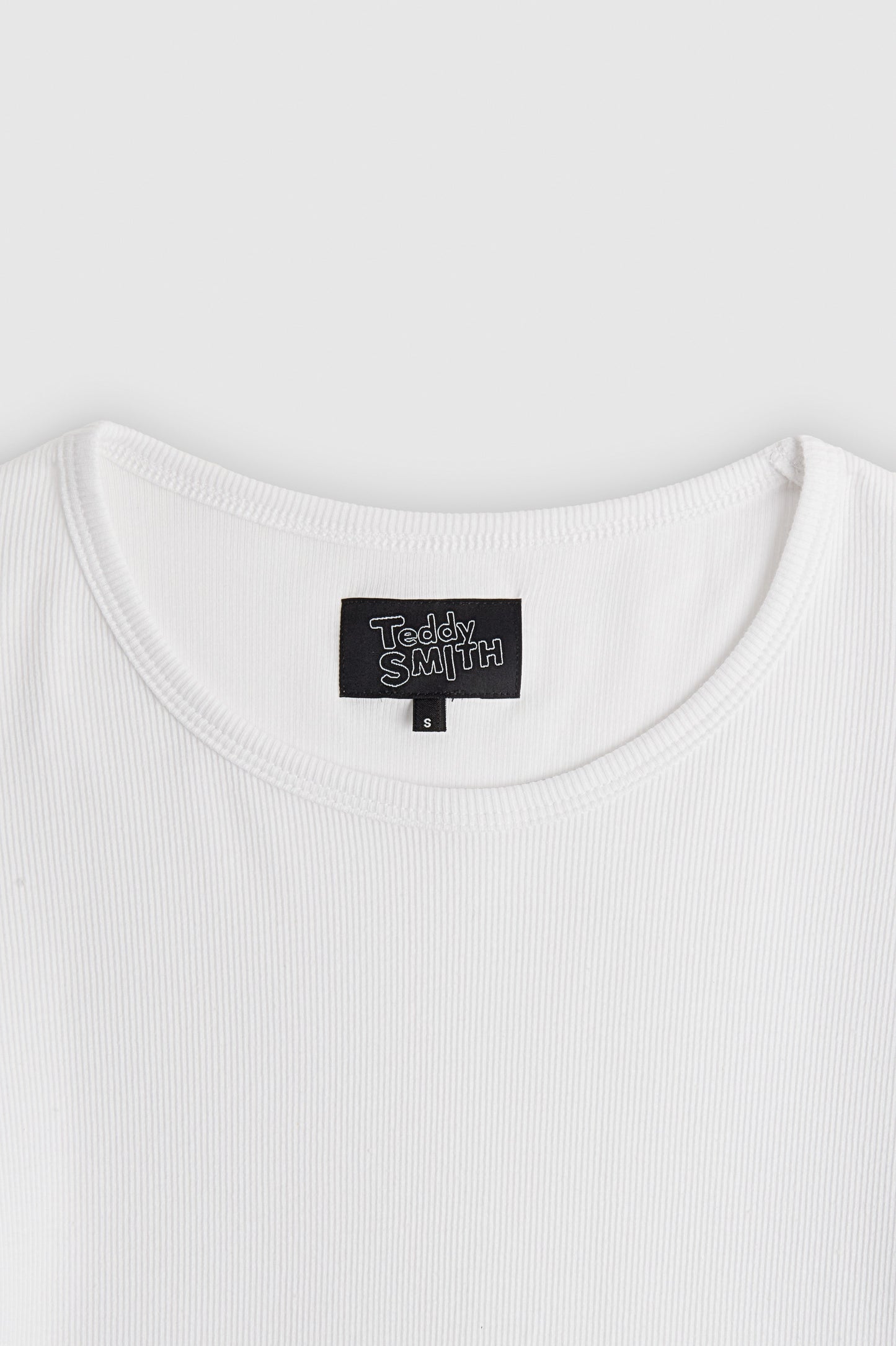 T-shirt col rond manches courtes T-REMA MC RIB BLANC