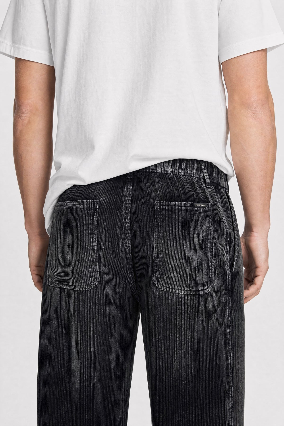 Pantalon en velours côtelé P-YORK VELVET U BLACK USED - Teddy Smith