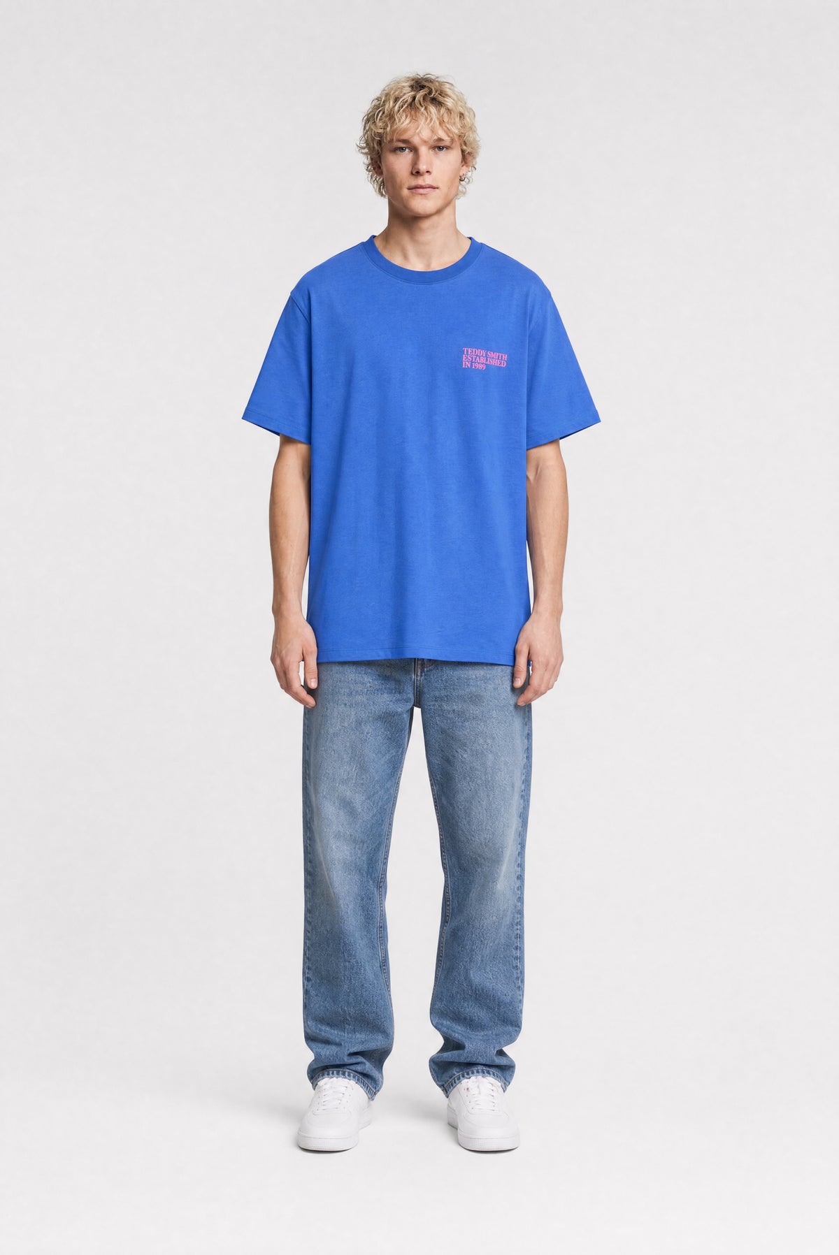 T-shirt ample T-BEWARE MC BLEU PEP’S - Teddy Smith