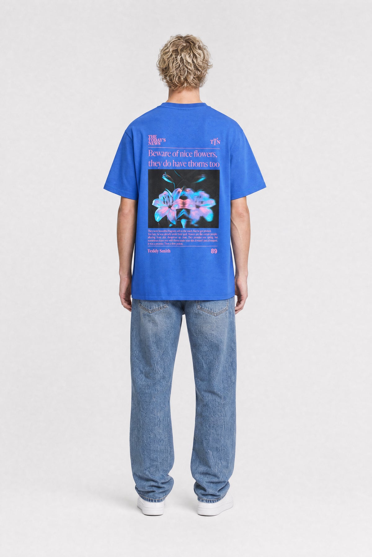 T-shirt ample T-BEWARE MC BLEU PEP’S - Teddy Smith