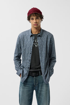 Chemise à pinces col français CARTON ML TOTAL NAVY/BLEU/BLANC - S - Teddy Smith
