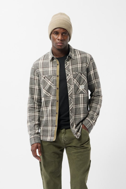 Achat Chemise manches longues en twill TRENT ML MELANGE BLACK - S - Teddy Smith