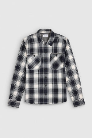 Chemise manches longues flanelle à carreaux TURNEL ML TOTAL NAVY - S - Teddy Smith