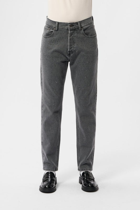 Achat Pantalon denim coupe 5 poches mom PMOM GREY - 24 - Teddy Smith