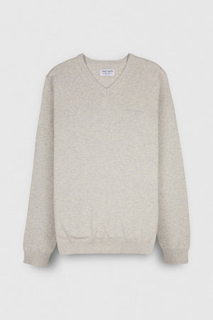 Pull col V PULSER 3 BLANC IVOIRE CHINE - S - Teddy Smith