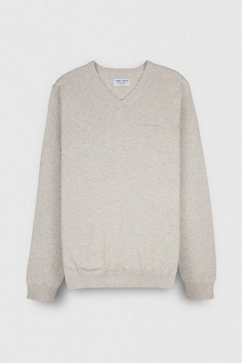 Pull col V PULSER 3 BLANC IVOIRE CHINE - S - Teddy Smith