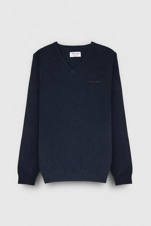 Pull col V PULSER 3 TOTAL NAVY CHINE - S - Teddy Smith