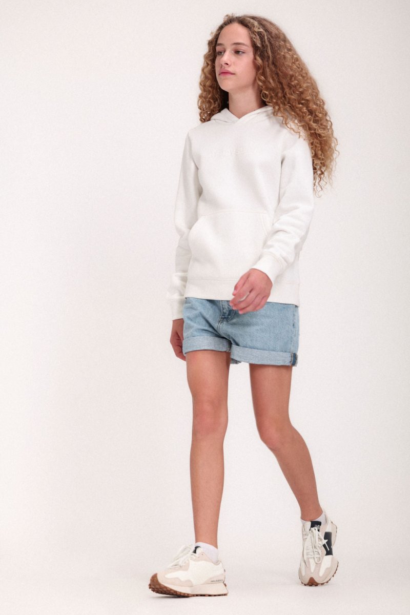 Sweat a capuche NEW SOLY JR MIDDLE WHITE PRINT Teddy Smith