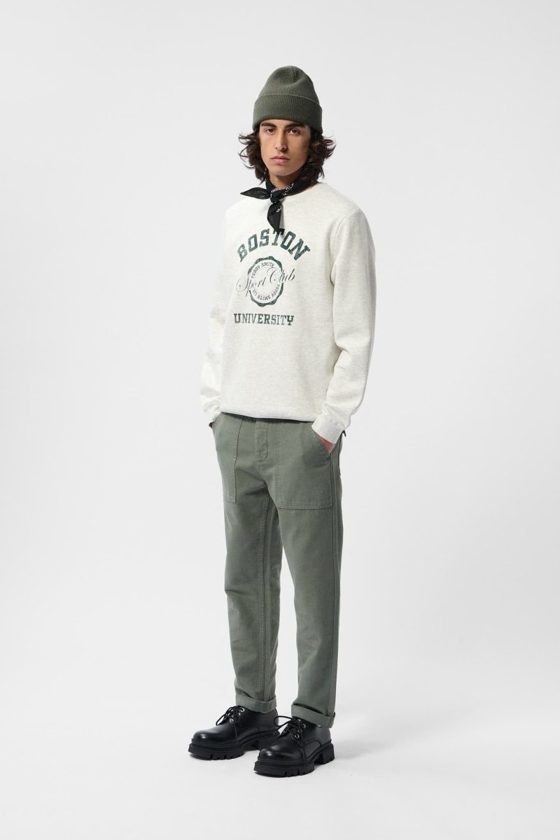 Sweat S - BOSTON RC BLANC IVOIRE CHINE - S - Teddy Smith