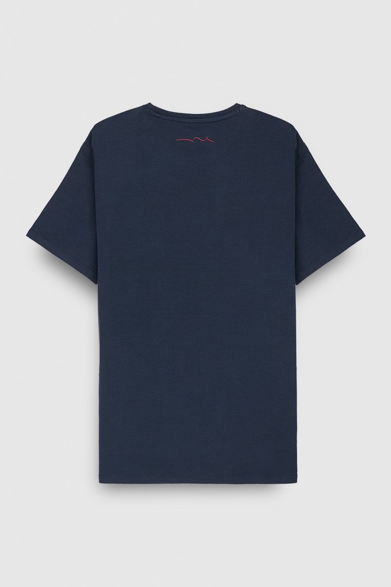 T-shirt col rond manches courtes T - TAHO MC TOTAL NAVY - S - Teddy Smith