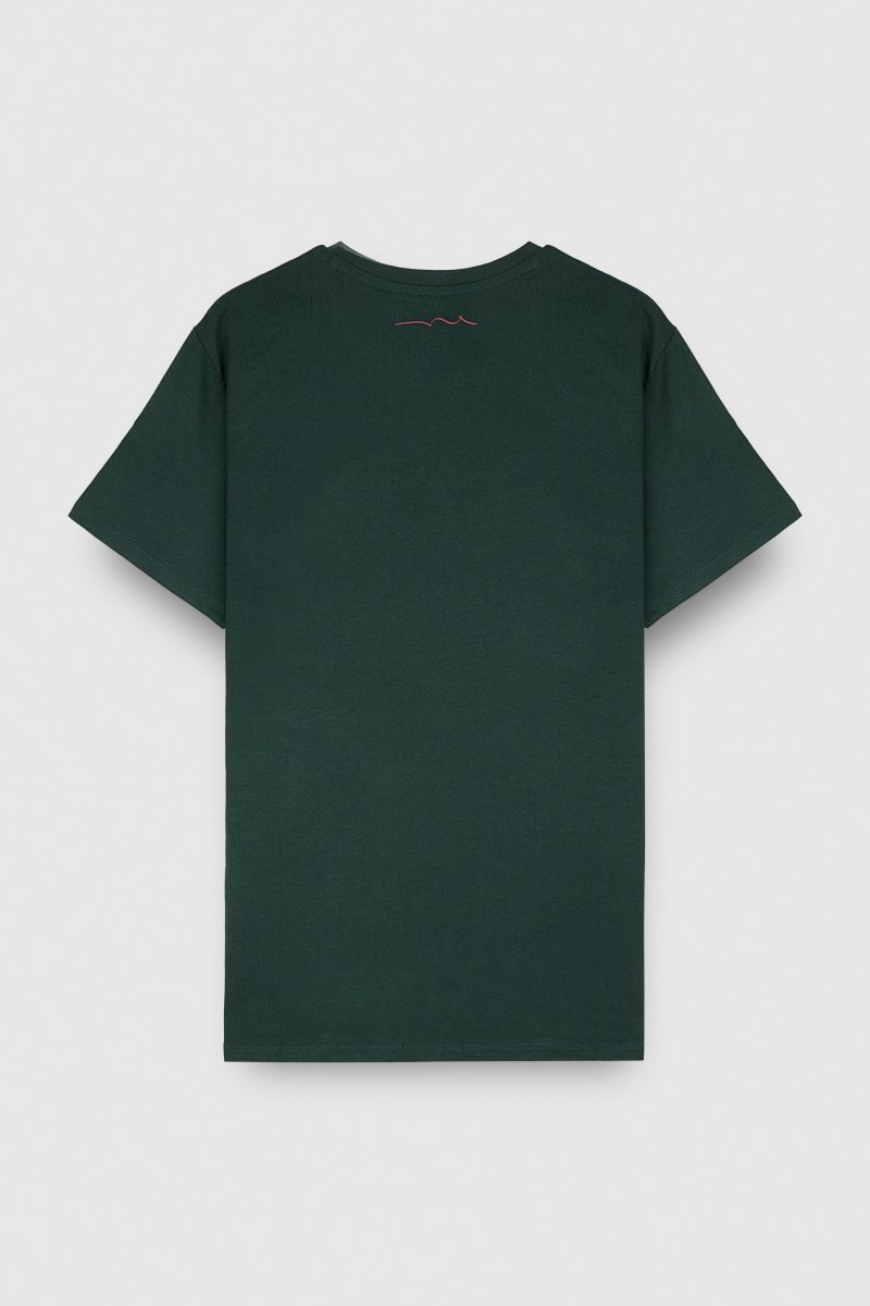 T-shirt col rond manches courtes THE TEE 1 MC VERT SCARABE - S - Teddy Smith