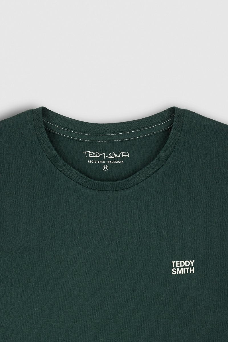 T-shirt col rond manches courtes THE TEE 1 MC VERT SCARABE - S - Teddy Smith