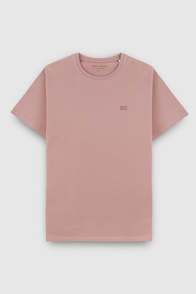 T-shirt col rond manches courtes THE TEE 1 MC WOOD ROSE - S - Teddy Smith