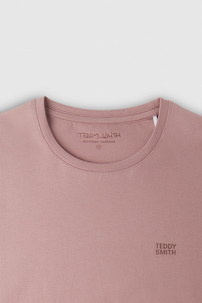 T-shirt col rond manches courtes THE TEE 1 MC WOOD ROSE - S - Teddy Smith