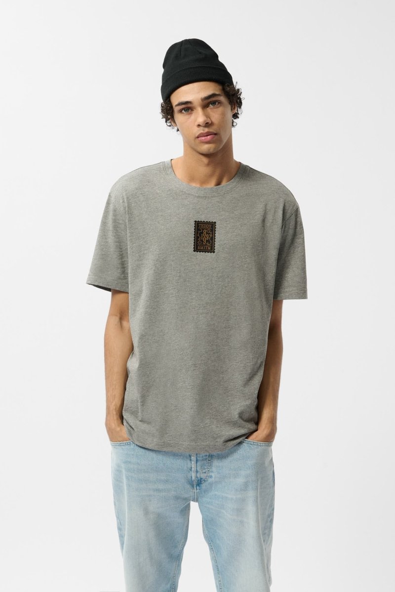 T-shirt T - CALVER MC GRIS CHINE MOYEN - XS - Teddy Smith