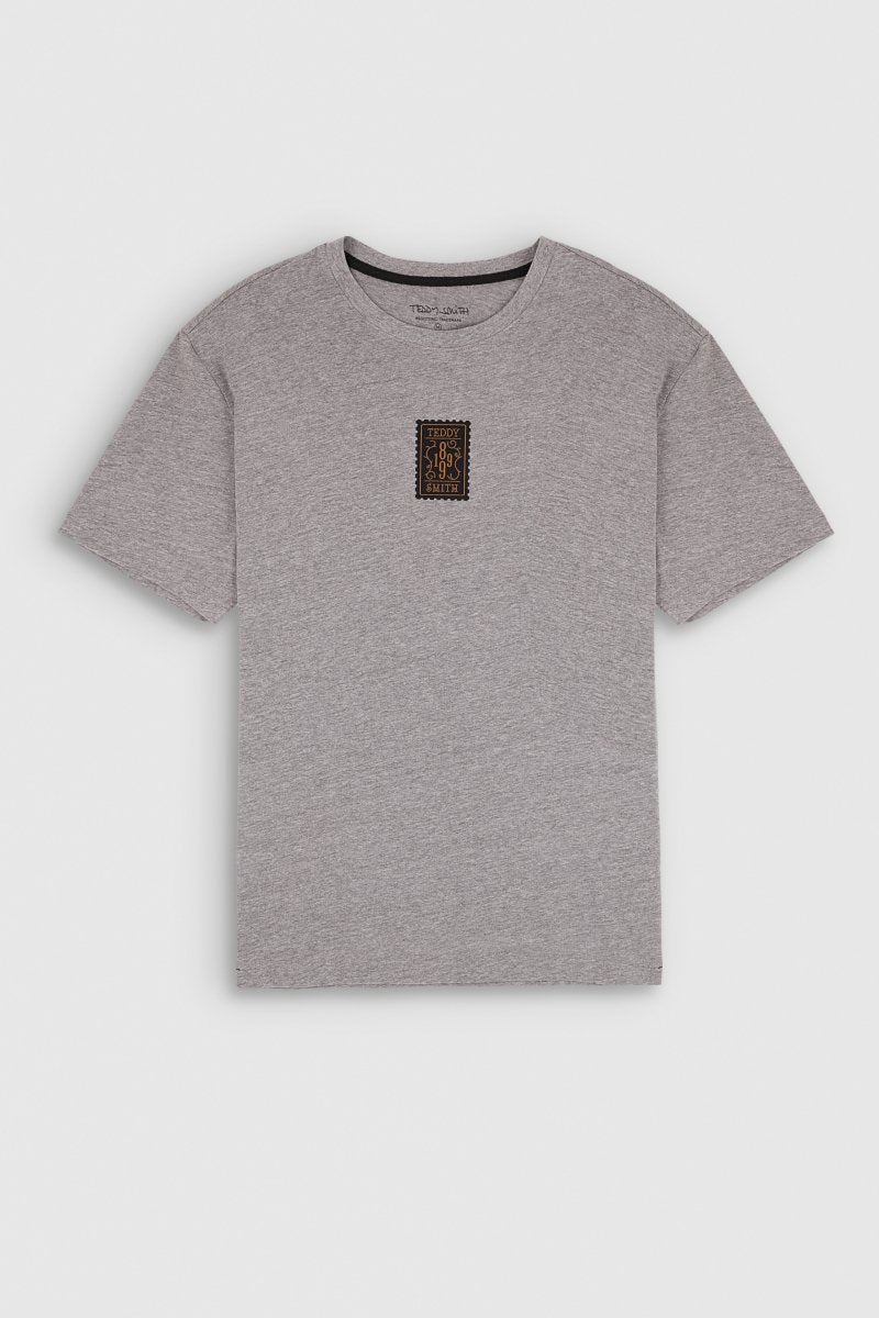 T-shirt T - CALVER MC GRIS CHINE MOYEN - XS - Teddy Smith