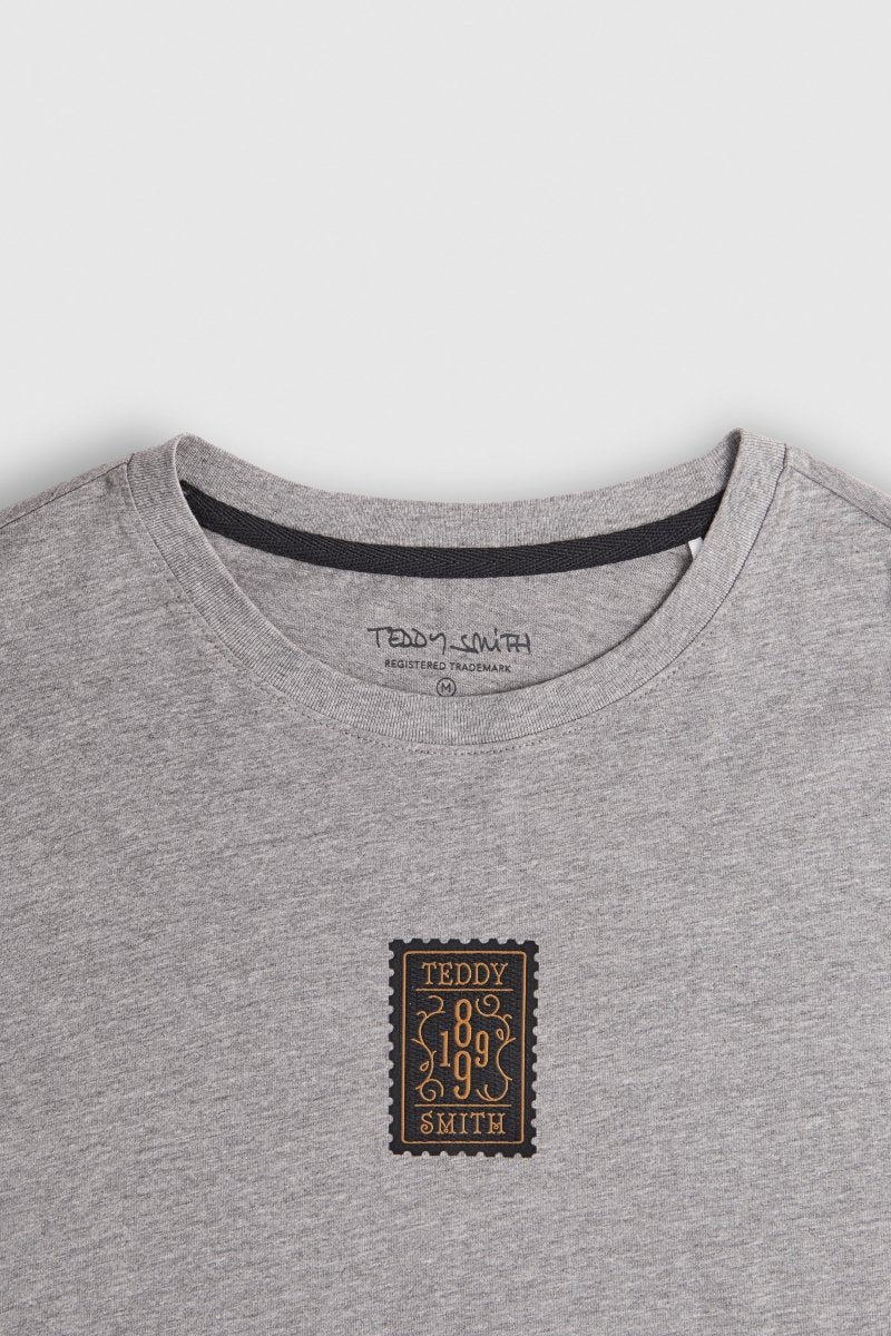 T-shirt T - CALVER MC GRIS CHINE MOYEN - XS - Teddy Smith