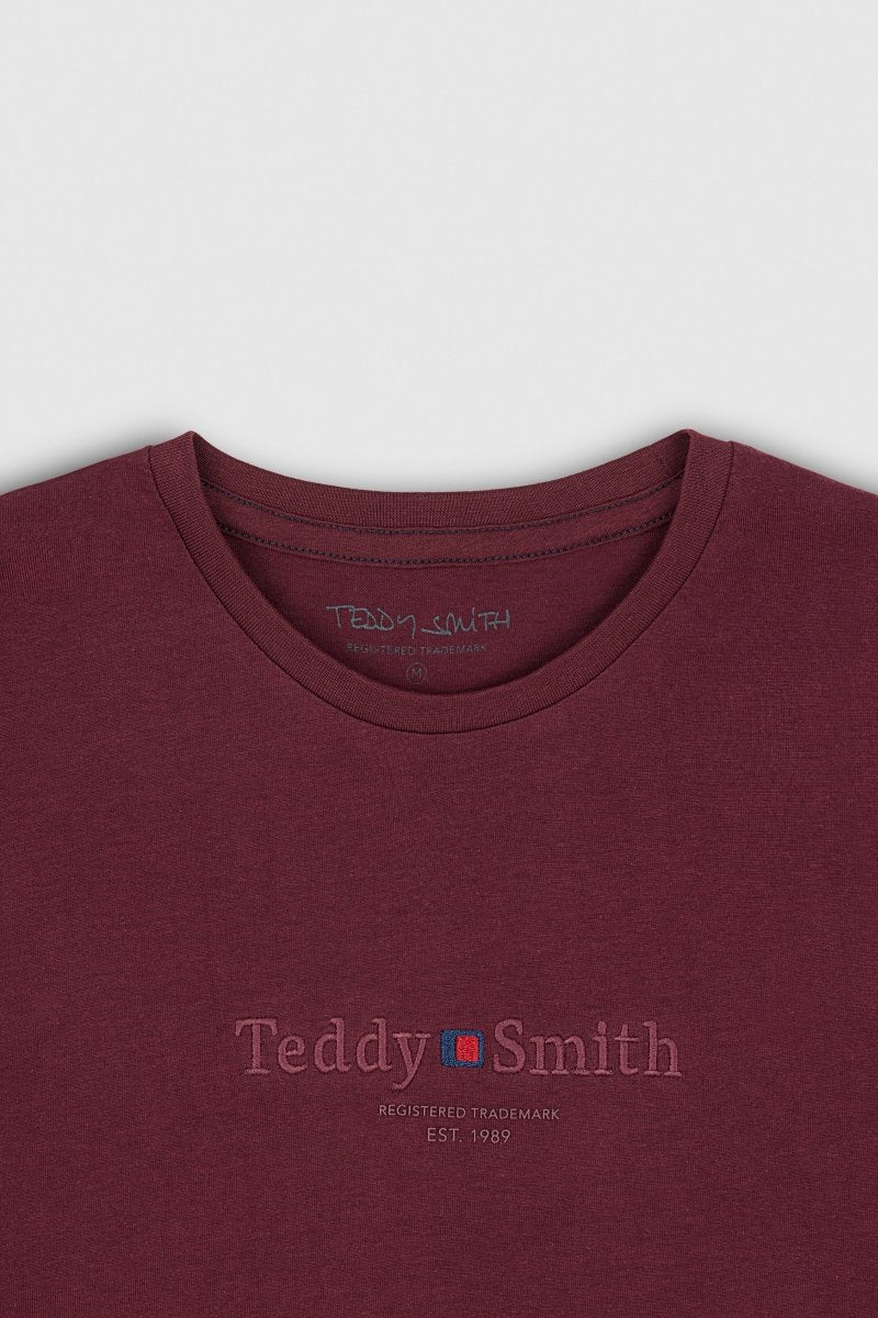 T-shirt T - JIM MC DARK WINE - S - Teddy Smith