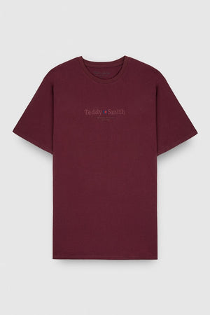 T-shirt T - JIM MC DARK WINE - S - Teddy Smith