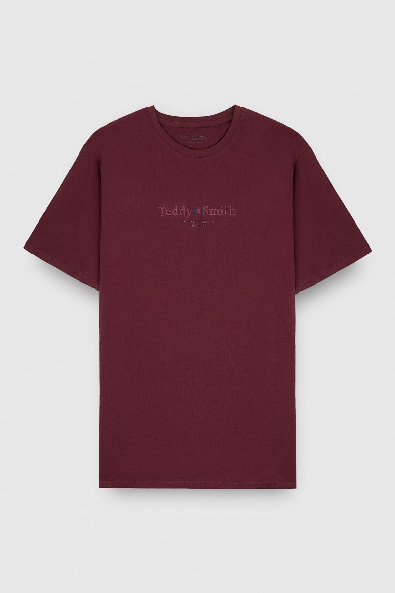 T-shirt T - JIM MC DARK WINE - S - Teddy Smith