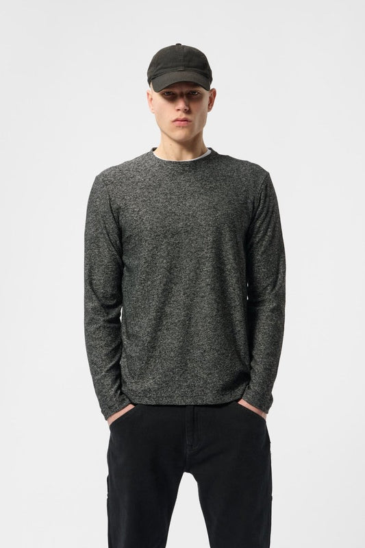 Achat T-shirt T - KAYLEN ML MELANGE BLACK - S - Teddy Smith