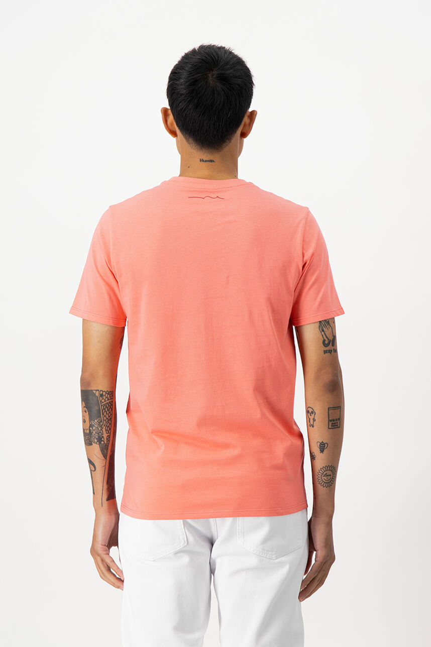 T-Shirt Col Rond 100% Coton Homme Ticlass Basic M, POP CORAL, large