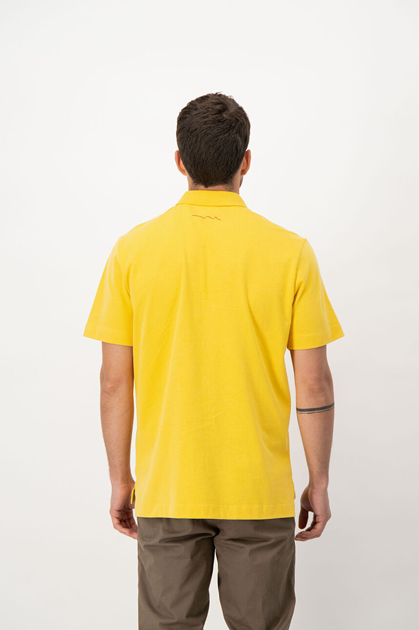 Polo manches courtes Required, JAUNE COBALT, large