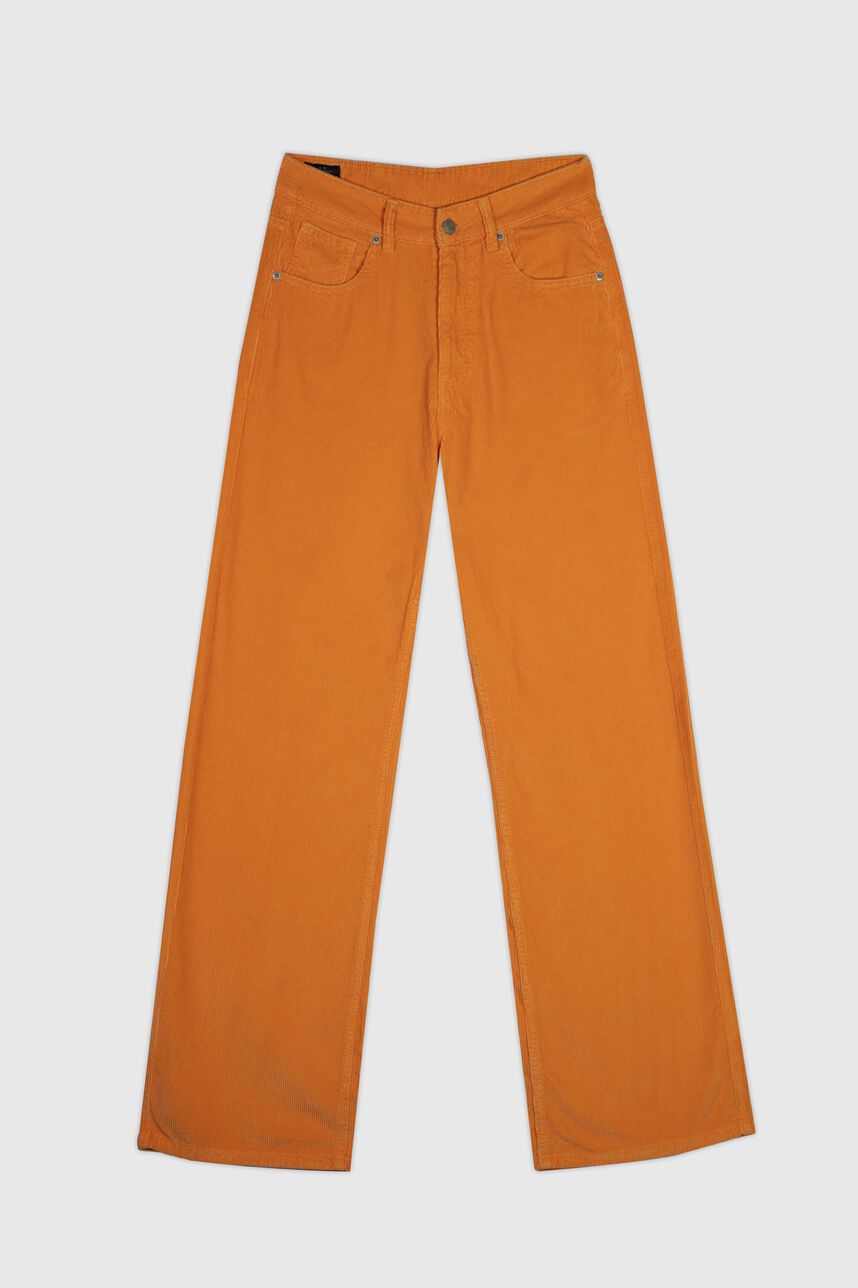 Pantalon Velours 90's, ORANGE, large