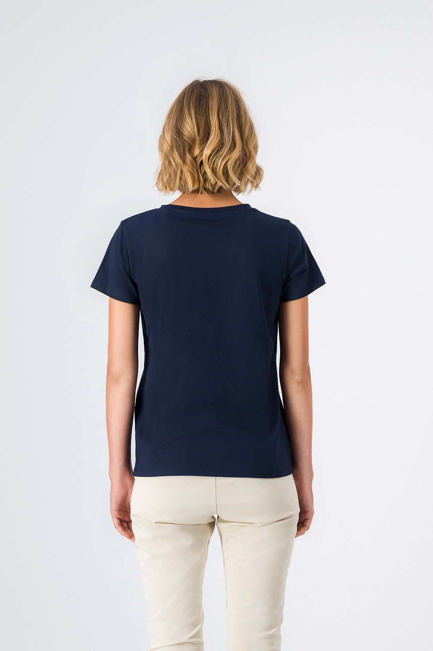 Tshirt col rond TRIBELLE MC, TOTAL NAVY, large