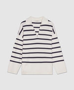 Pull style marinière LENA, TOTAL NAVY, large