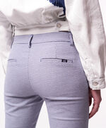 Pantalon tissu jacquard coupe droite - P-City Jacquard, DARK NAVY, large