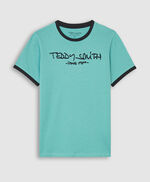 Tee-shirt col rond et manches courtes - Ticlass 3 MC JR, CLOUD TURQUOISE, large