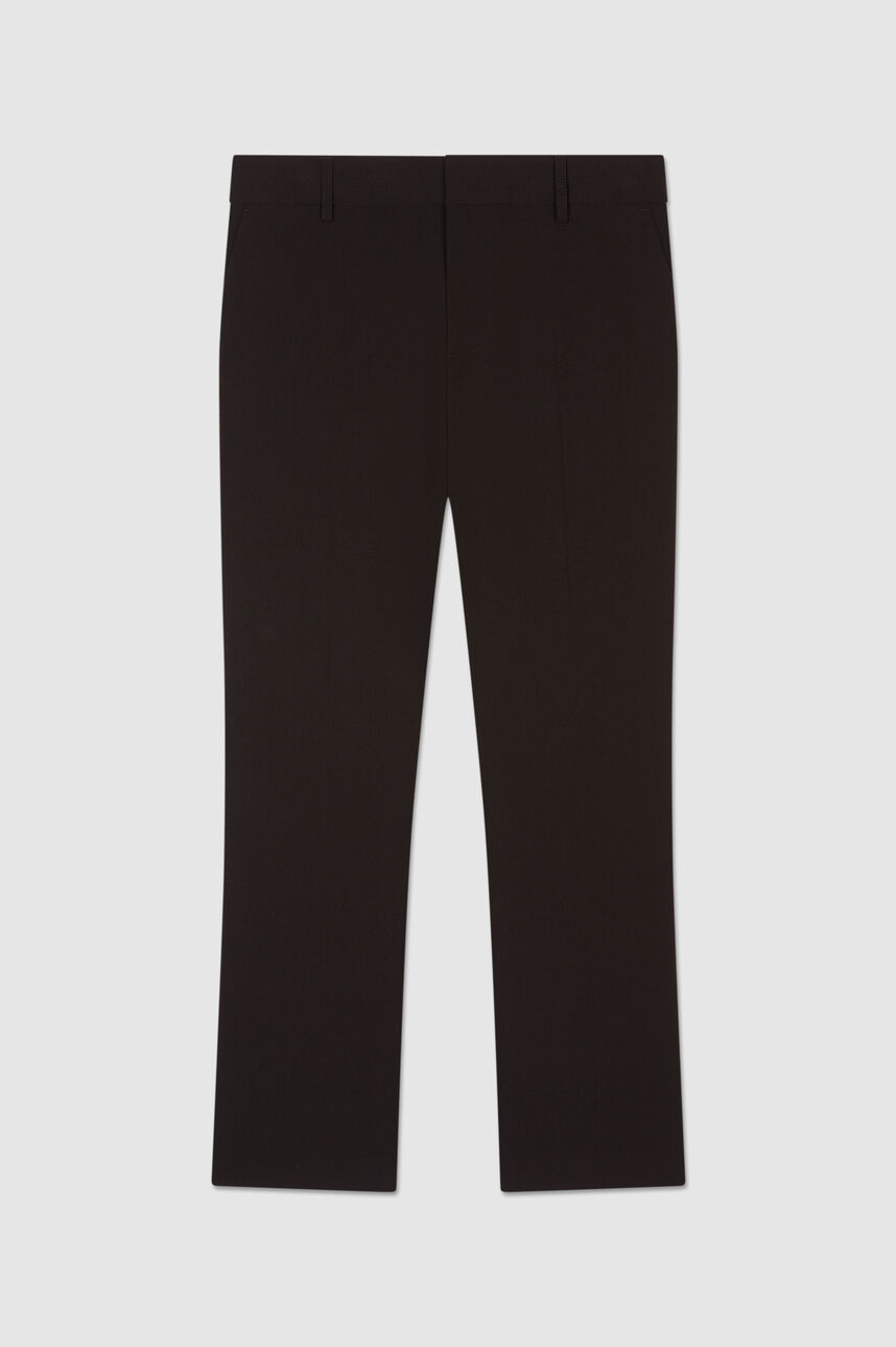 Pantalon coupe slim cropped MILORD BISTRETCH, NOIR, large