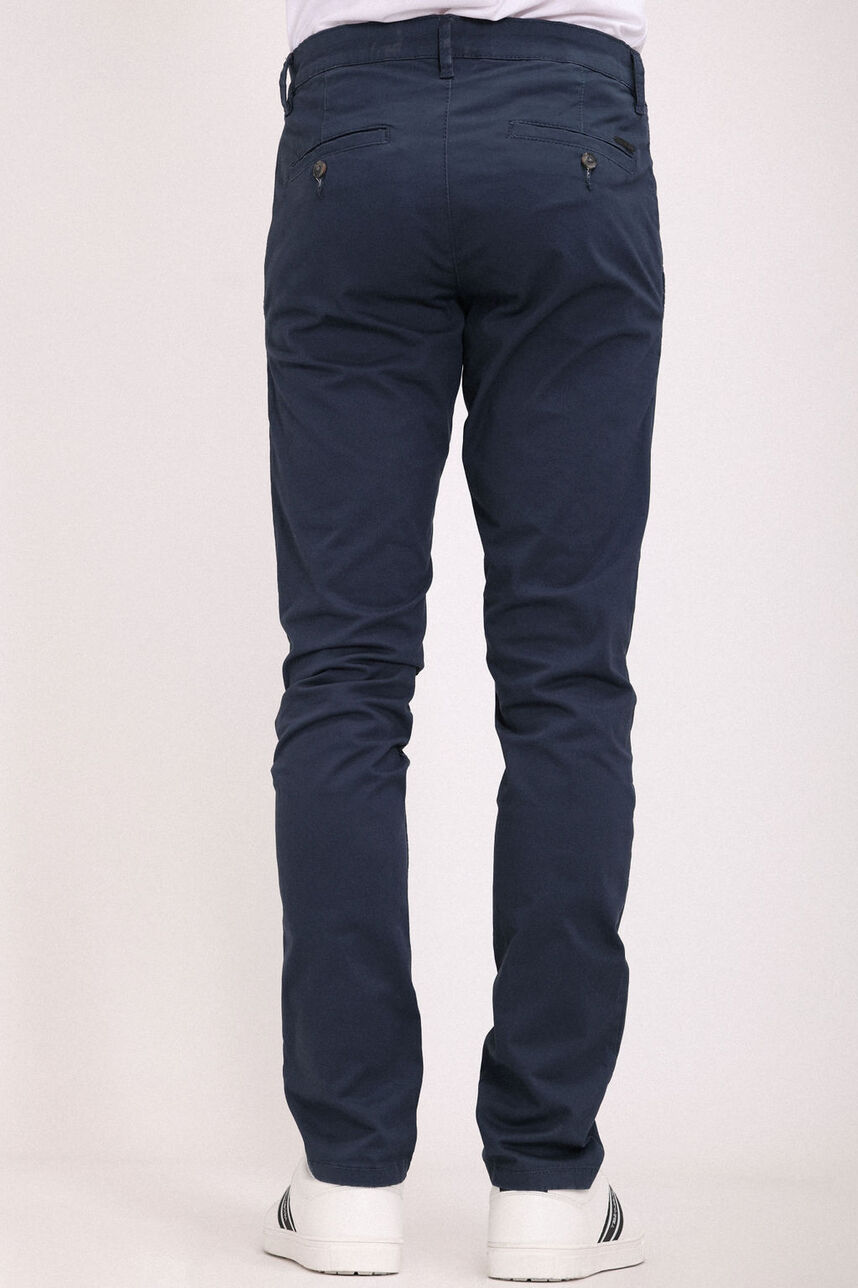 Pantalon style chino coupe slim PCHINO, TOTAL NAVY, large