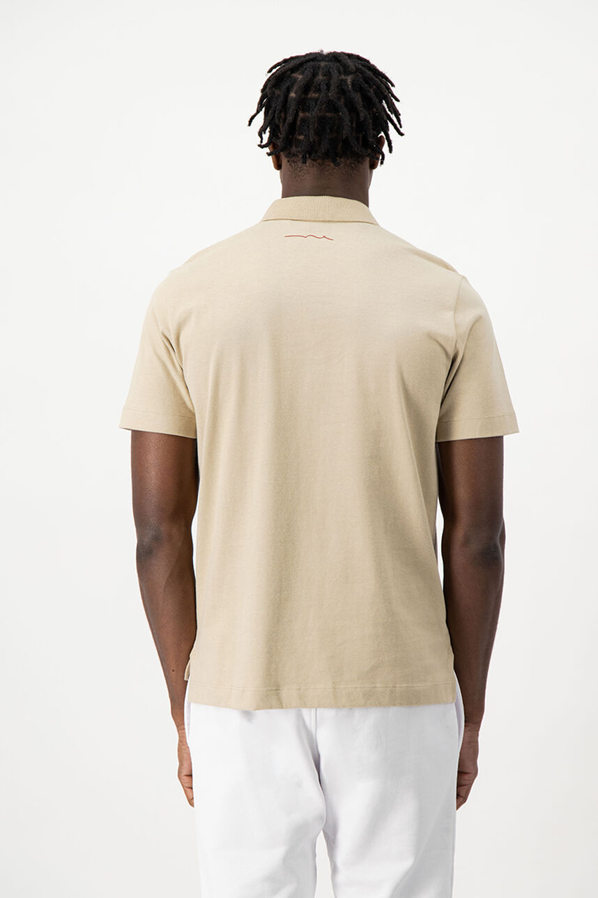 Polo manches courtes Required, BEIGE STONE, large
