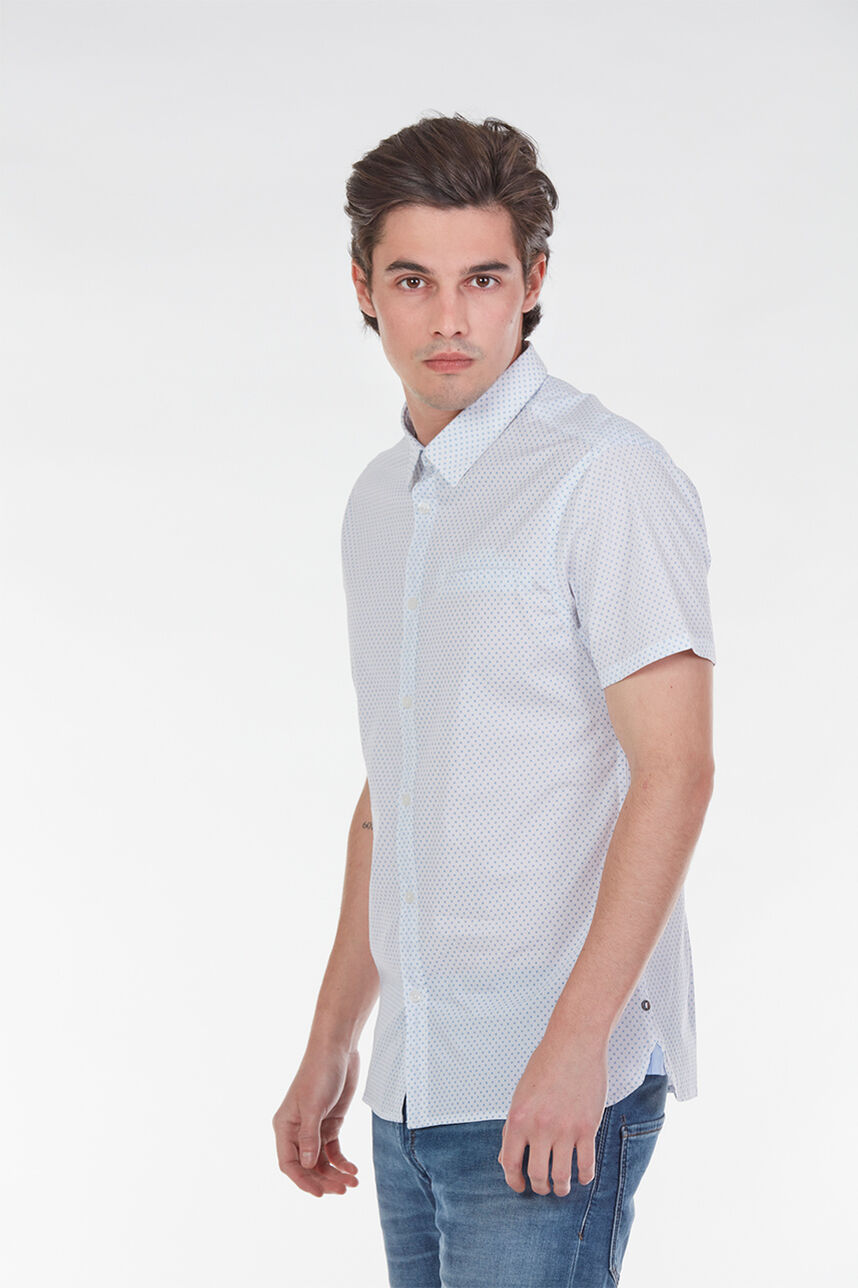 Chemise manches courtes - C-Clay Stretch, BLANC, large