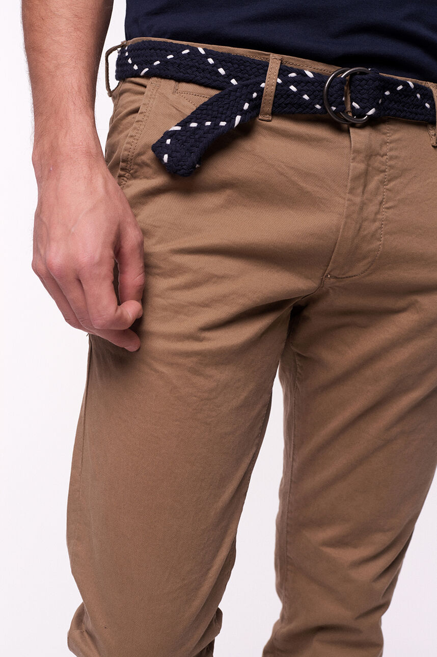 Pantalon Chino coupe slim - Pallas Chino, BOIS BRUN, large