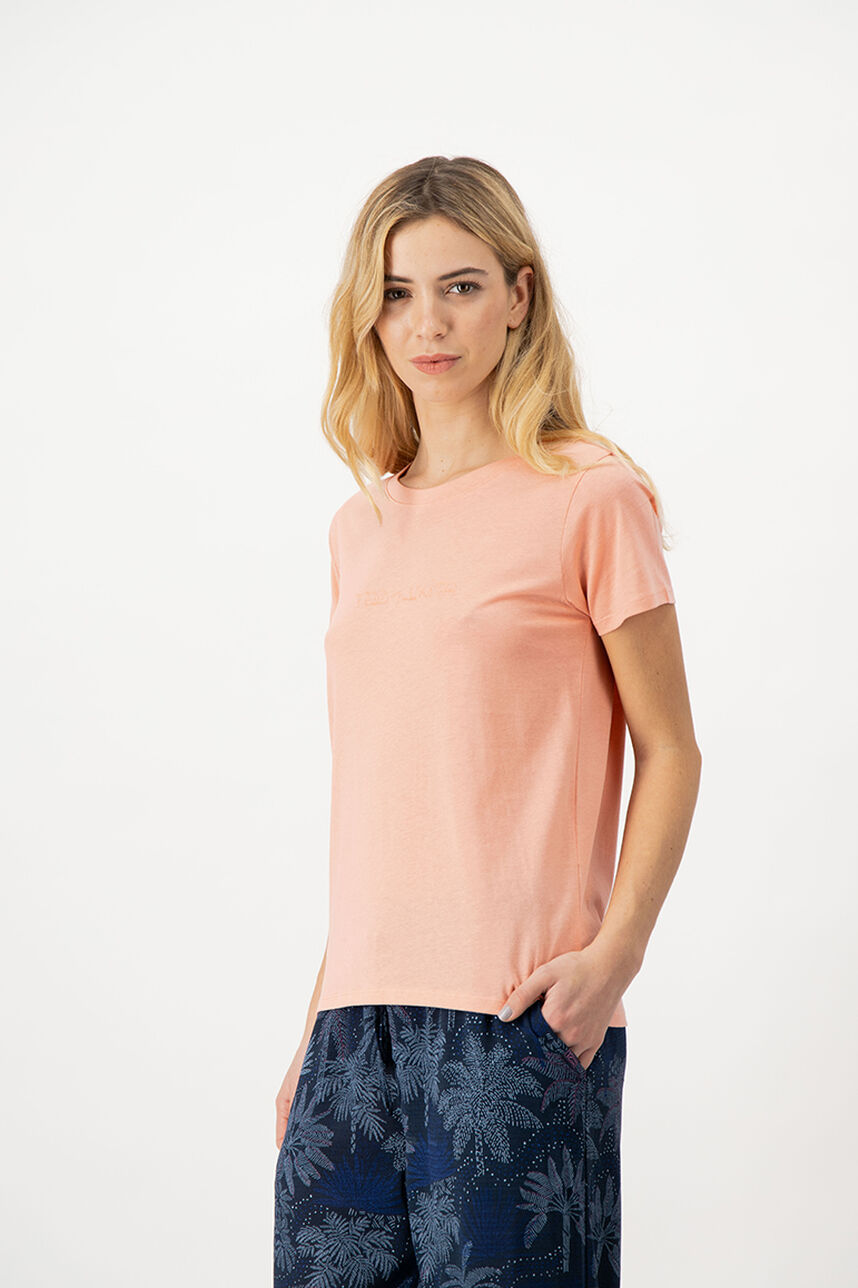 T-shirt manches courtes Femme  Ticia, ROSE TENDRE, large