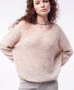 Pull manches longues - P-Mag, BEIGE DUNE, large