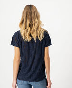 Top avec manches courtes JAYSIE, TOTAL NAVY, large