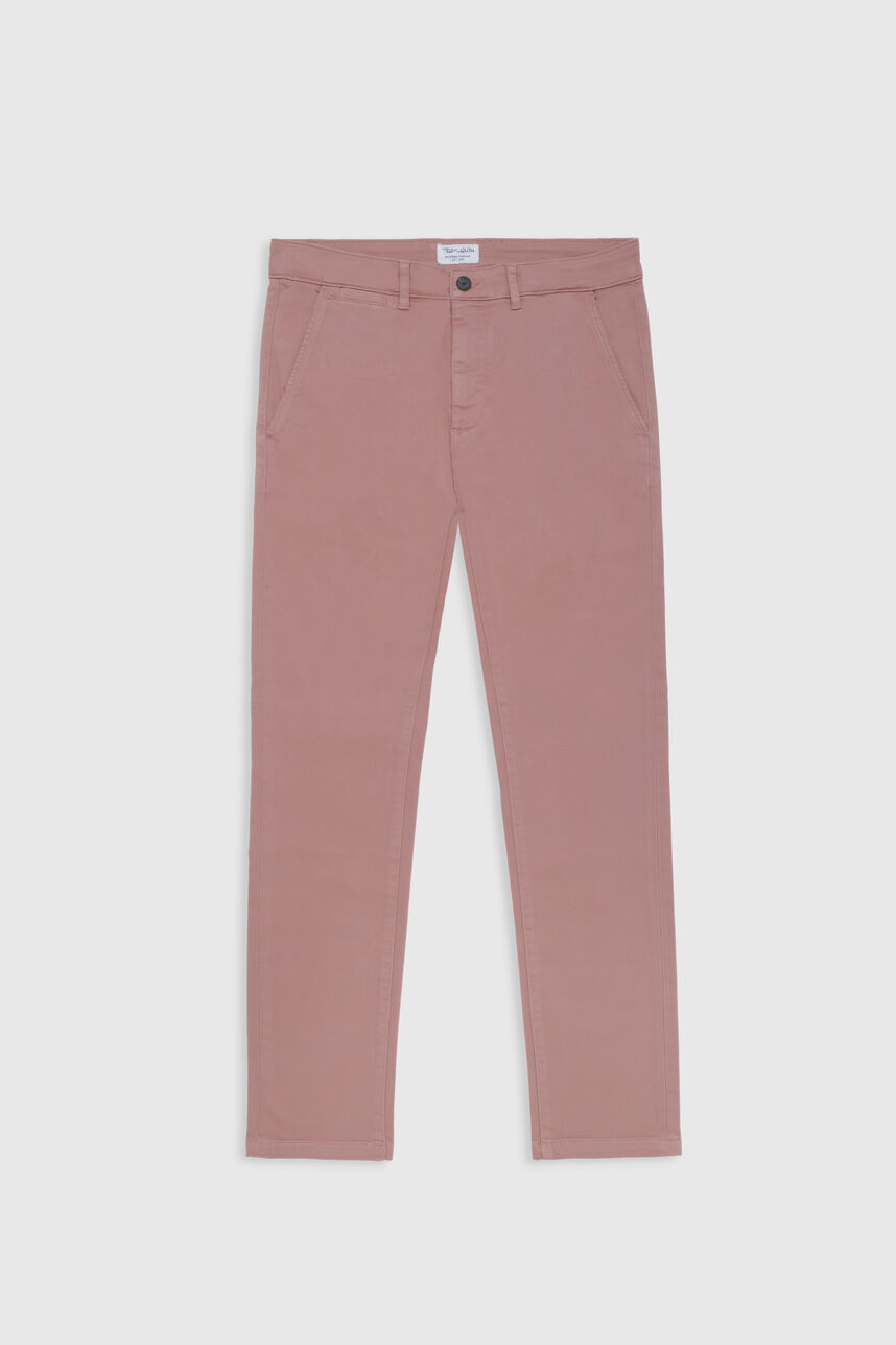 Pantalon style chino coupe slim PALLAS CHINO SW, BOIS DE ROSE, large