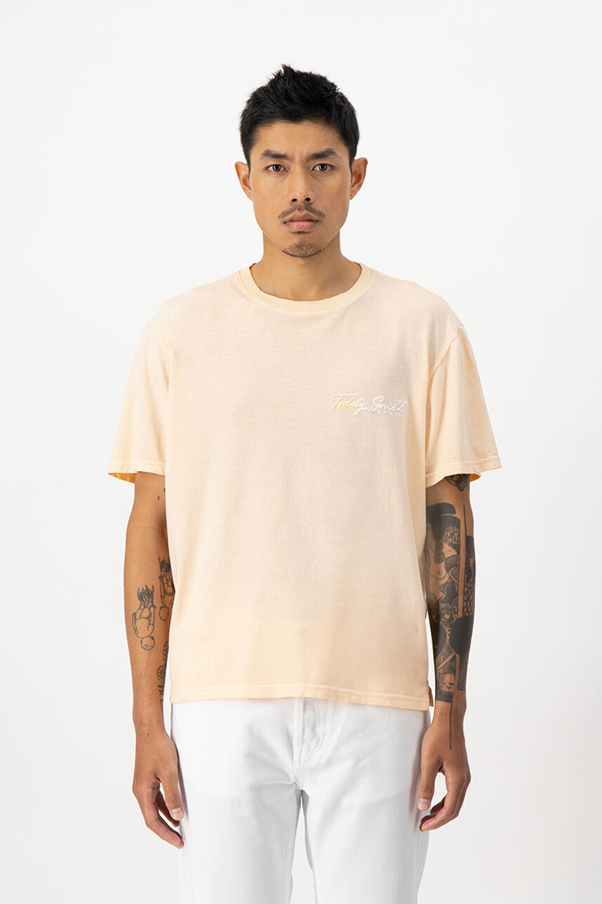 T-shirt col rond WALMER MC, FADED CORAL, large