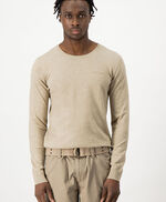 Pull col rond MARC, BEIGE DUNE CHINE, large