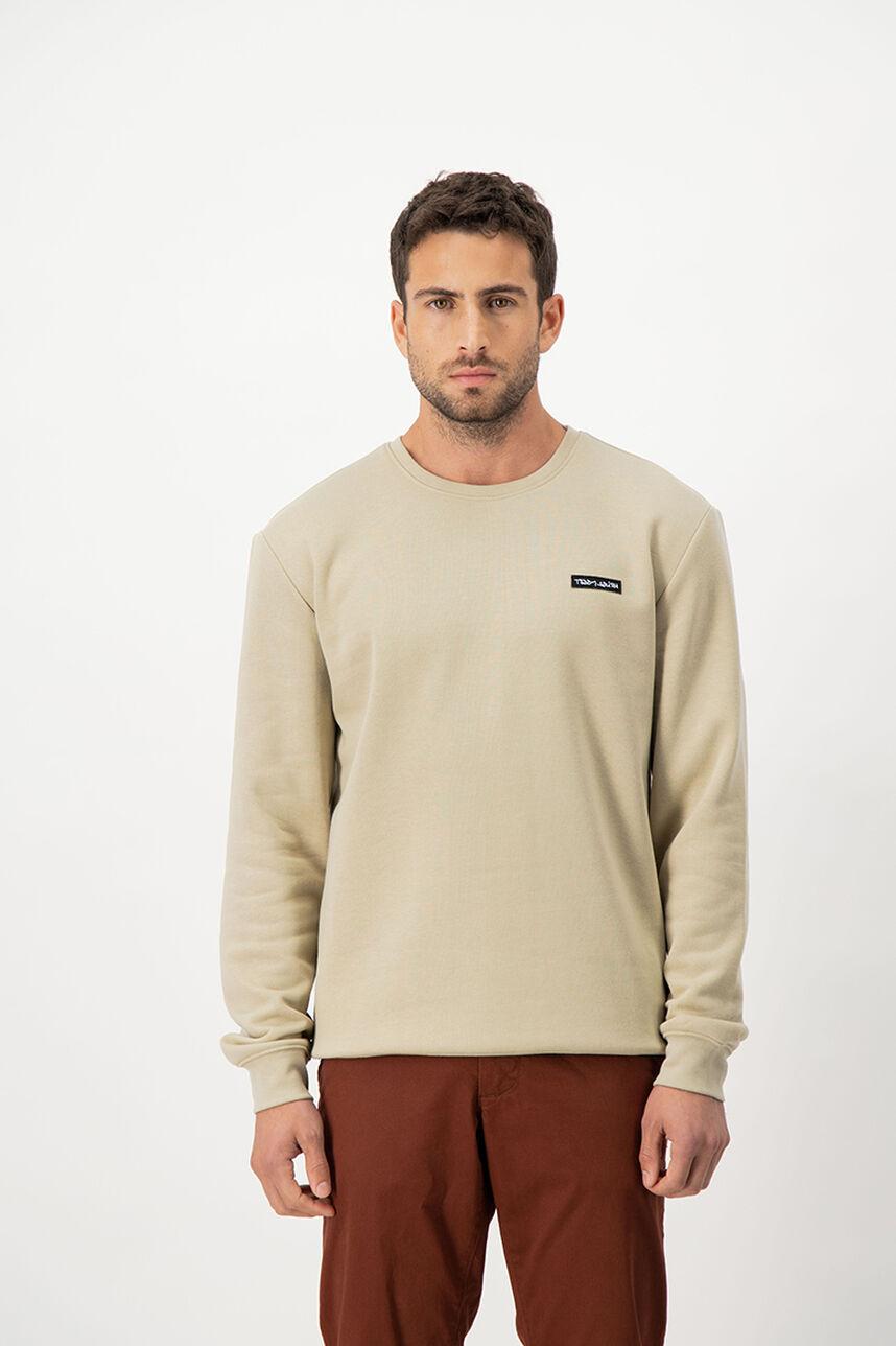 Sweat Col Rond Homme  Nark Rc, BEIGE STONE, large