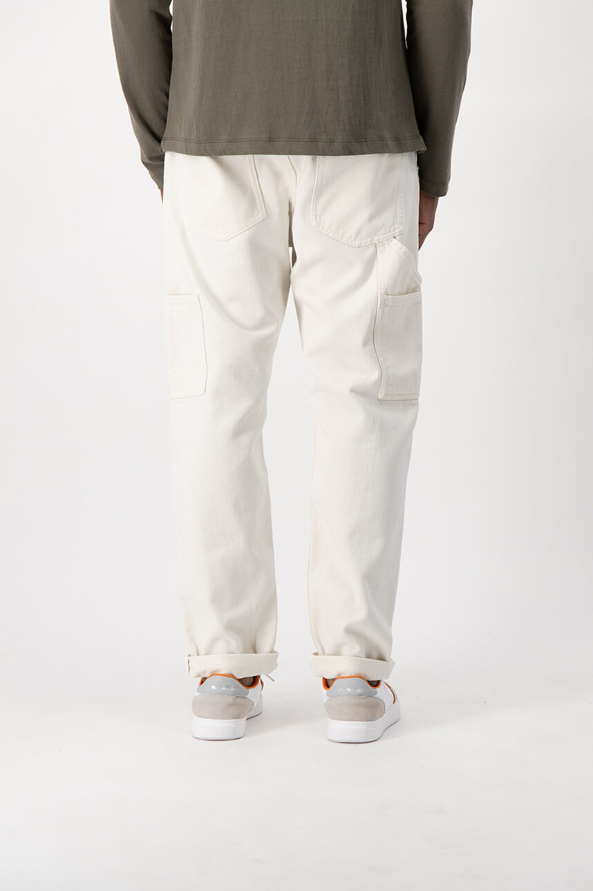 Pantalon coupe droite CARPENTER, BLANC IVOIRE, large