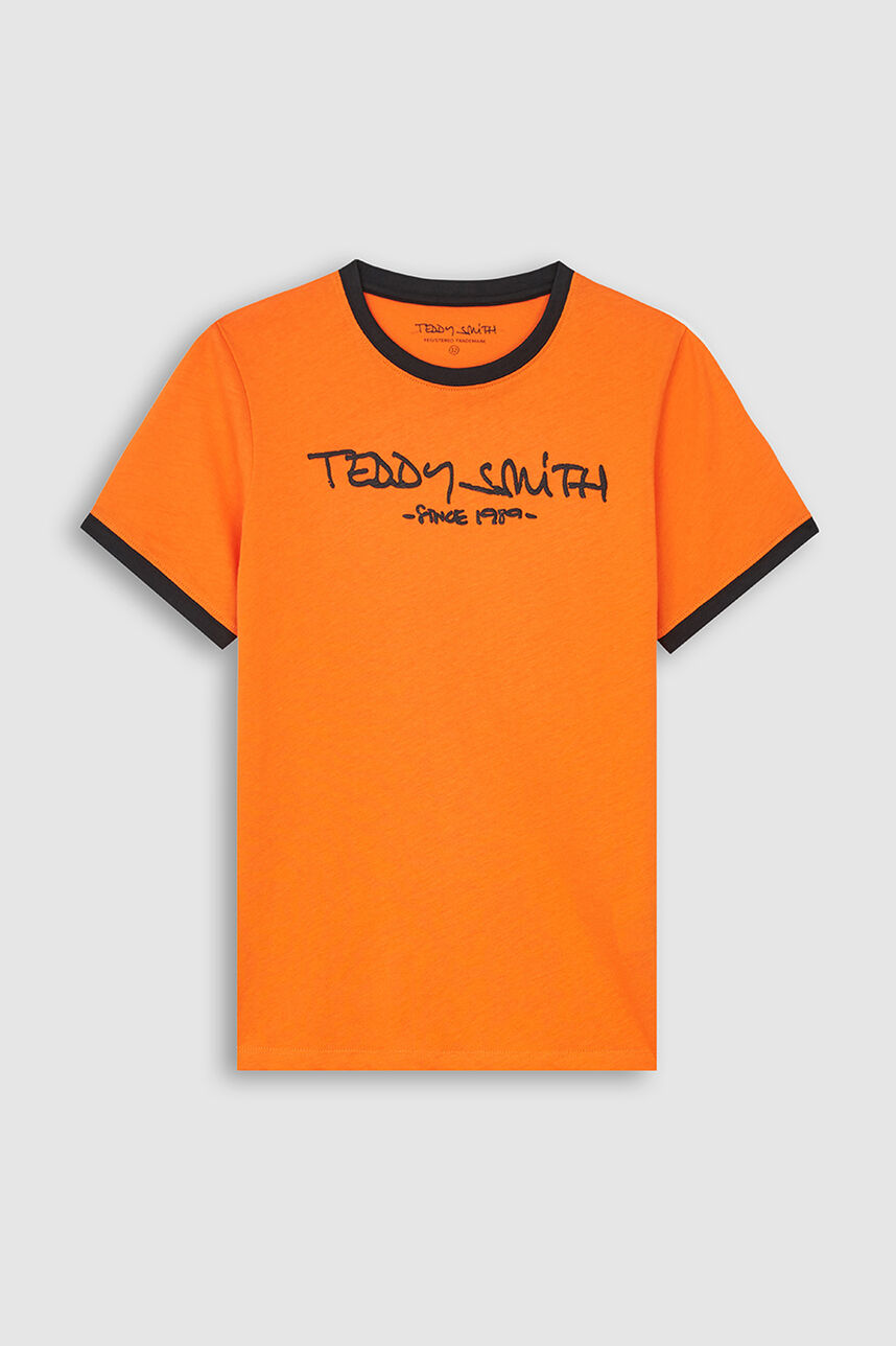 Tee-shirt col rond et manches courtes - Ticlass 3 MC JR, PUMPKIN ORANGE, large