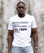 T-shirt imprimé - T-WORLD MC, BLANC, large